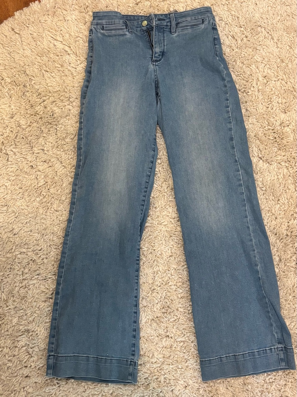 NYDJ Light Blue Wide Leg Jeans - High Rise Flare